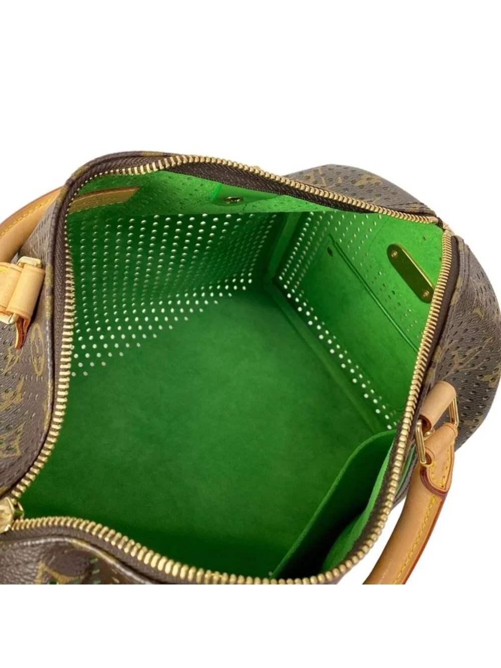 Louis Vuitton Handbag Monogram Perfo Speedy 30 Vert